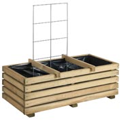 jardiniere bois pour enfants avec treillis -burger